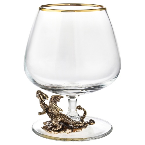 Подарочный набор из 4 бокалов для коньяка "Дракон" в подарочной коробке