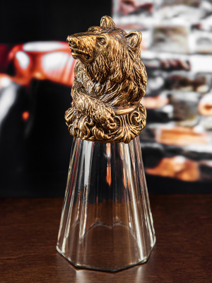 Лафитник-перевертыш Классический "Медведь", литье, коробка