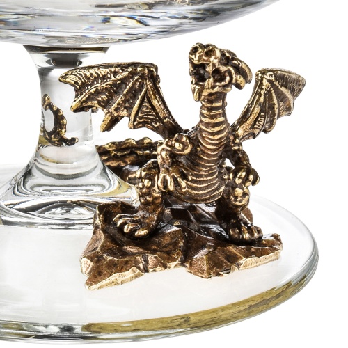 Подарочный набор из 4 бокалов для коньяка "Дракон" в подарочной коробке