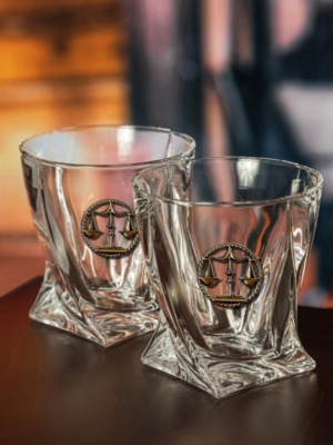 Набор бокалов для виски подарочный "Весы" упаковка Mr Whiskey