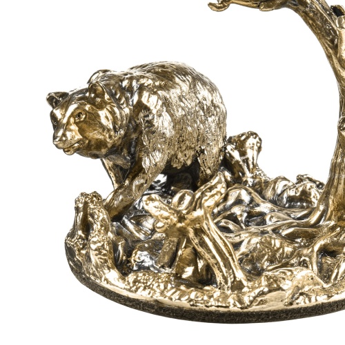 Набор 2 бокала для коньяка "Кабан и "Медведь", в шкатулке из массива