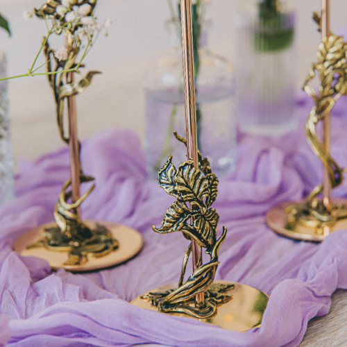 Подарочный набор из 3 подсвечников "Ирис" в подарочной коробке