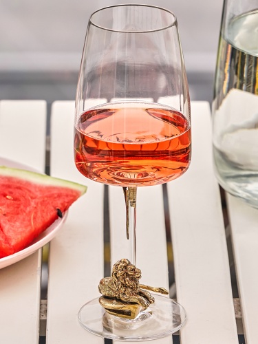 Бокал для вина "Лев ЛОРД"(со статуэткой на ножке) в подарочной упаковке.