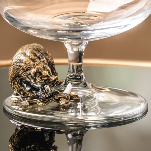 Подарочный набор из 4 бокалов для коньяка "Лев,Тигр, Волк, Медведь" в картонной коробке