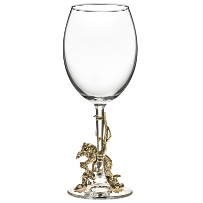 Бокал для вина "Медведь Гризли" в картонной коробке