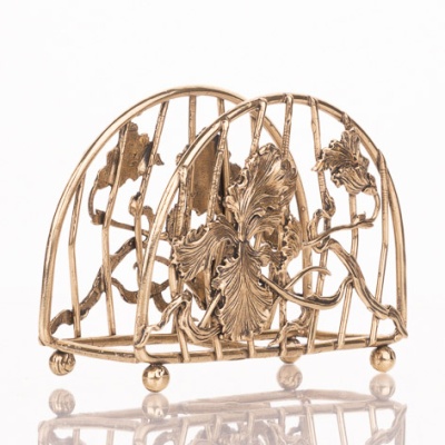 Салфетница Ирис ЛАТУНЬ в черно-белой коробке 