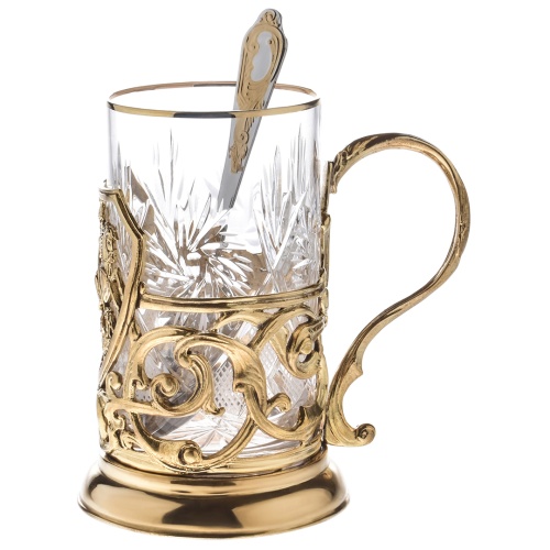 Подстаканник ручной работы "Георгий Победоносец",в деревянной шкатулке