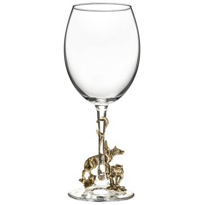 Бокал для вина "Волки" в картонной коробке