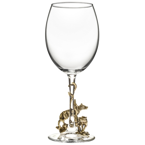 Бокал для вина "Волки" в картонной коробке