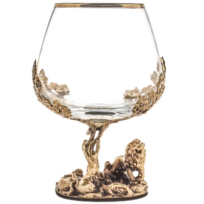 Набор 2 бокала для коньяка "Лев", в коробке из дизайнерского картона