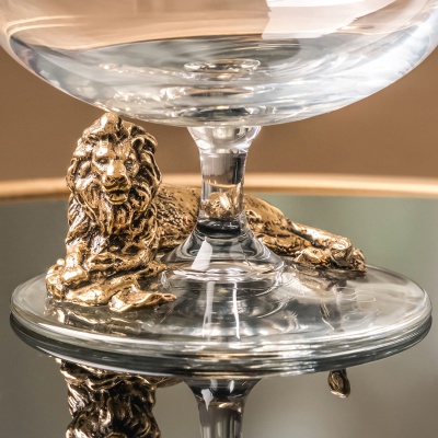 Подарочный бокал для коньяка "Лев лежачий" в подарочной коробке