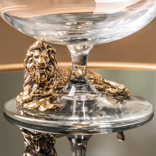 Подарочный набор из 4 бокалов для коньяка "Лев,Тигр, Волк, Медведь" в картонной коробке