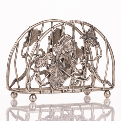 Салфетница Ирис НЕЙЗИЛЬБЕР в черно-белой коробке 