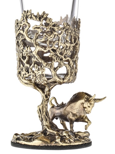 Лафитник "Бык", в черной подарочной упаковке.