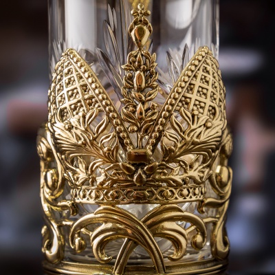 Подстаканник ручной работы "Глава Семьи" набор 3 предмета в деревянной шкатулке