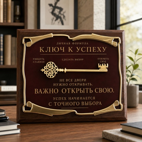 Панно Ключ к успеху. Не все двери нужно открывать в подарочной коробке