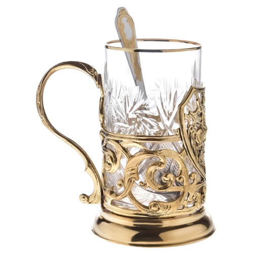 Подстаканник ручной работы "Георгий Победоносец",в деревянной шкатулке