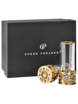 Набор 2 стопки патрон "Змея"  в черной подарочной упаковке.