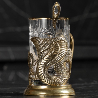 Набор 2 подстаканника "Змея", в коробке из дизайнерского картона