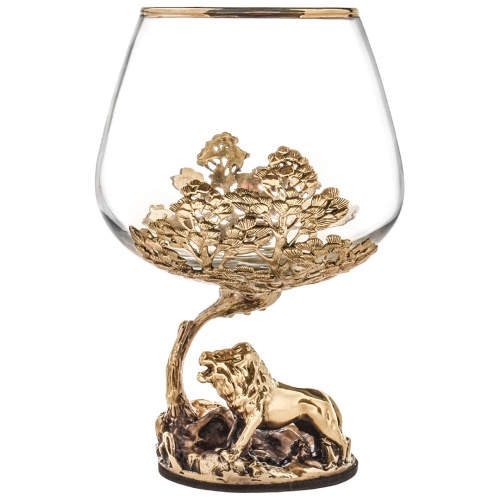 Набор 2 бокала для коньяка "Тигр" и "Лев", в коробке из дизайнерского картона