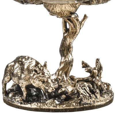 Набор 2 бокала для коньяка "Кабан", в шкатулке из массива