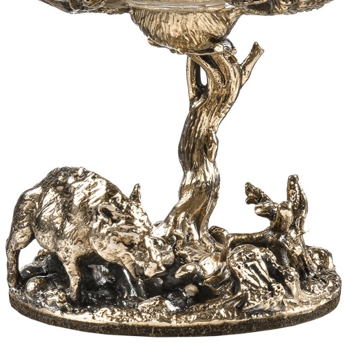 Набор 2 бокала для коньяка "Кабан", в шкатулке из массива