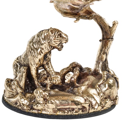 Набор 2 бокала для коньяка "Тигр" и "Медведь Гризли", в шкатулке из массива