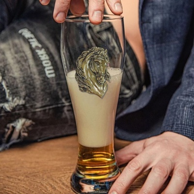 Бокал для пива "Лошадь" в картонной коробке