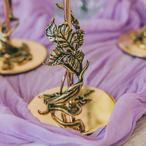 Подарочный набор из 3 подсвечников "Ирис" в подарочной коробке