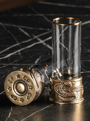 Набор 2 стопки патрон "Змея"  в черной подарочной упаковке.