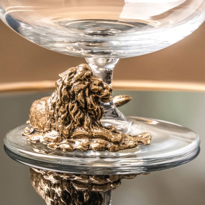 Подарочный бокал для коньяка "Лев лежачий" в подарочной коробке