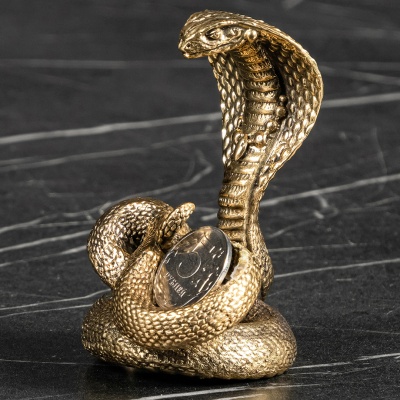 Набор 2 статуэтки "Змея" и "Змей" с монеткой, в пакете/блистере
