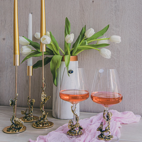 Подарочный подсвечник малый "Бабочки" в транспортной коробке