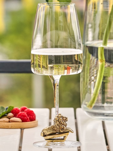 Бокал для вина "Лев ЛОРД"(со статуэткой на ножке) в подарочной упаковке.