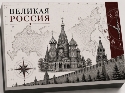 Набор из 2-х крученых бокалов для виски с накладками Собор в подарочной коробке с печатью