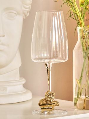 Бокал для вина "Лев ЛОРД"(со статуэткой на ножке) в подарочной упаковке.