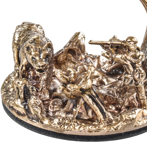 Набор 2 бокала для коньяка "Охота на Медведя" и "Охота на Лося", в шкатулке из массива