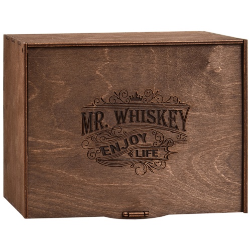 Набор 2 бокала для виски с накладкой "Лев" и "Львица", в шкатулке Mr Whiskey