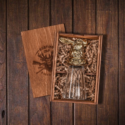 Лафитник-перевертыш "Заяц" в деревянной коробке Hanter