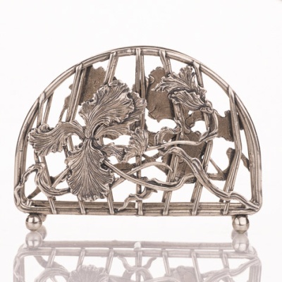 Салфетница Ирис НЕЙЗИЛЬБЕР в черно-белой коробке 