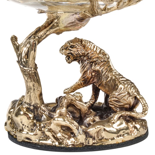 Набор 2 бокала для коньяка "Тигр" и "Медведь Гризли", в шкатулке из массива