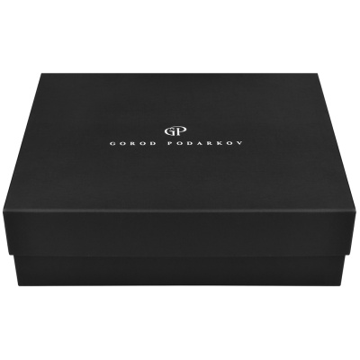 Набор 4 бокала для коньяка "Шаранте" накл "Герб"олово ,черная упаковка ключница