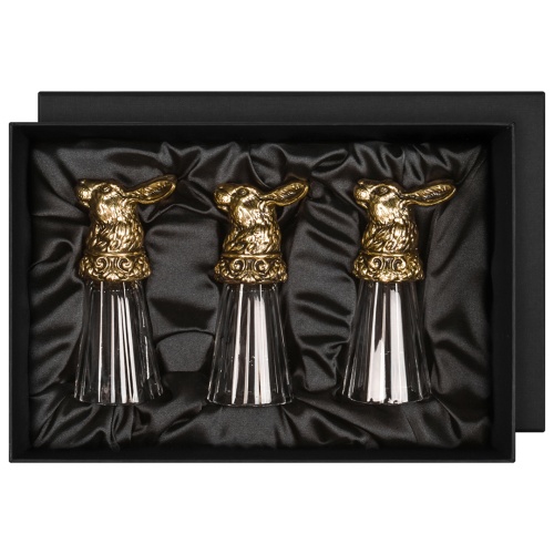 Набор 3 лафитника-перевертыша "Заяц", в коробке из дизайнерского картона