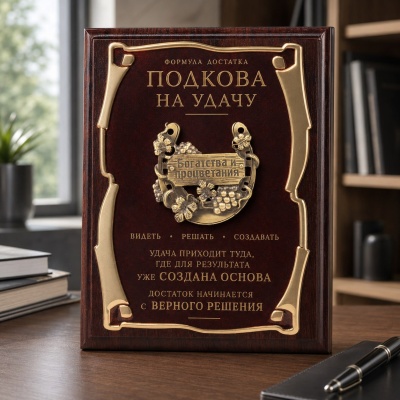 Панно подарочное Подкова на удачу в подарочной коробке