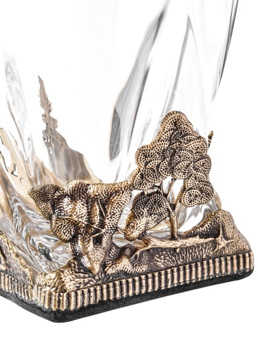 Бокал для ВИСКИ ручная работа охота на кабана в подарочной упаковке