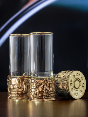 Набор 3 стопки патрон Профессии "Газовик",  в коробке из дизайнерского картона