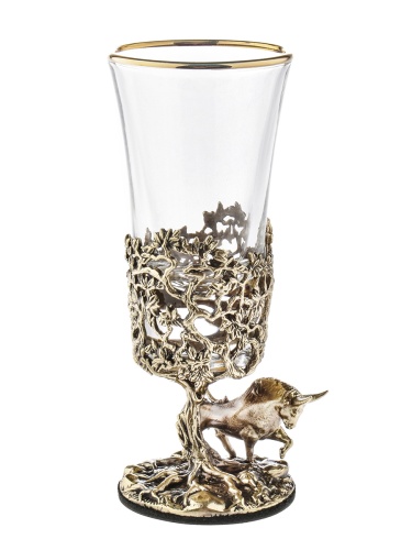 Лафитник "Бык", в черной подарочной упаковке.