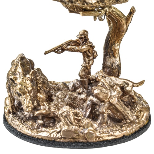 Набор 2 бокала для коньяка "Охота на Кабана" и "Охота на Медведя", в шкатулке из массива