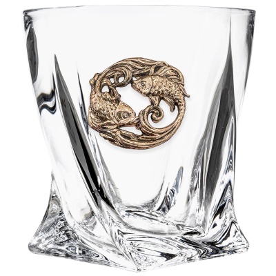 Набор 2 бокала для виски с накладкой "Рыбы", в шкатулке Mr Whiskey
