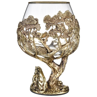 Набор бокалов для коньяка 420 мл "Львица" royal в подарочной коробке